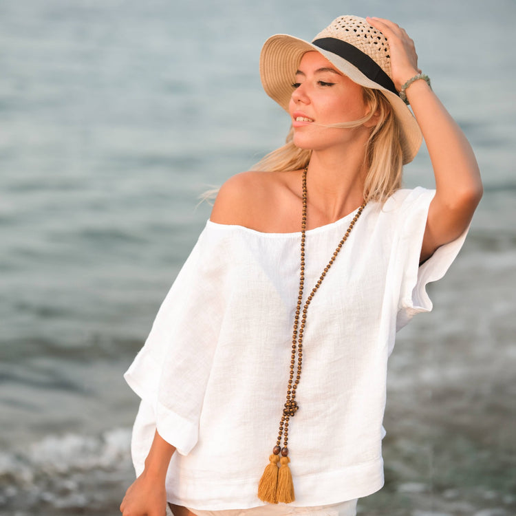 Loomist Pure Linen Boatneck Top Tops Moa