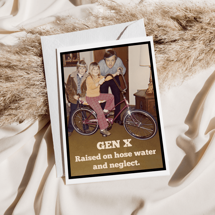 Vintage 70s Greeting Card. Gen X Raised On Hose Water... Greeting Cards Raven&