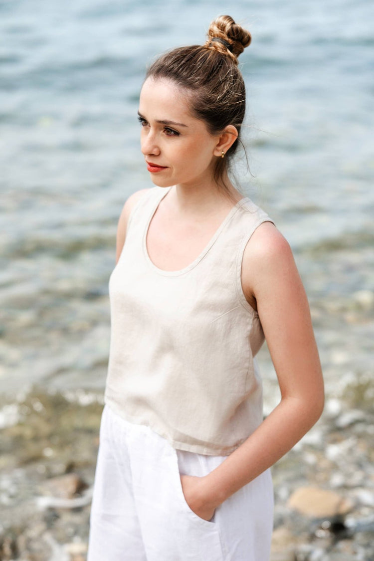 Black Crossed Back Tank Top Tanks Moa