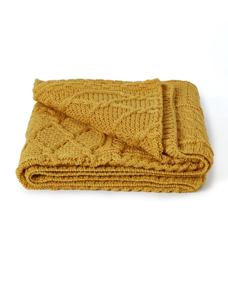 Keel Aran Patchwork Blanket - Sunflower Blankets Aran Woollen Mills