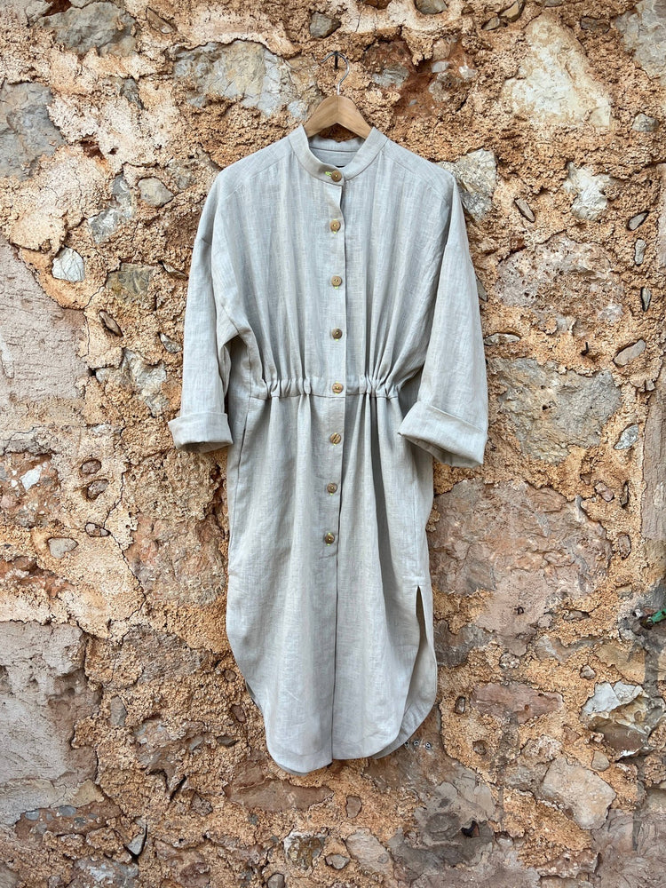 706 TRÉVOL Shirt dress in Organic Canvas Linen CECILIA SÖRENSEN