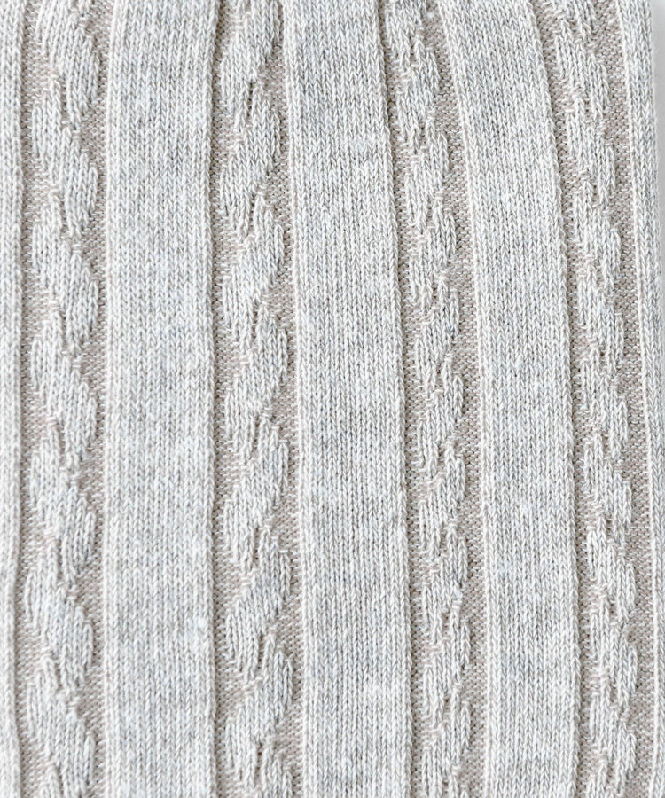 Fall 25 | Cable Cotton Dress Socks OKAYOK S/M White Ash