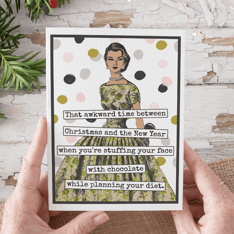 Christmas Card. That Awkward Time Between Christmas... Greeting Cards Raven&