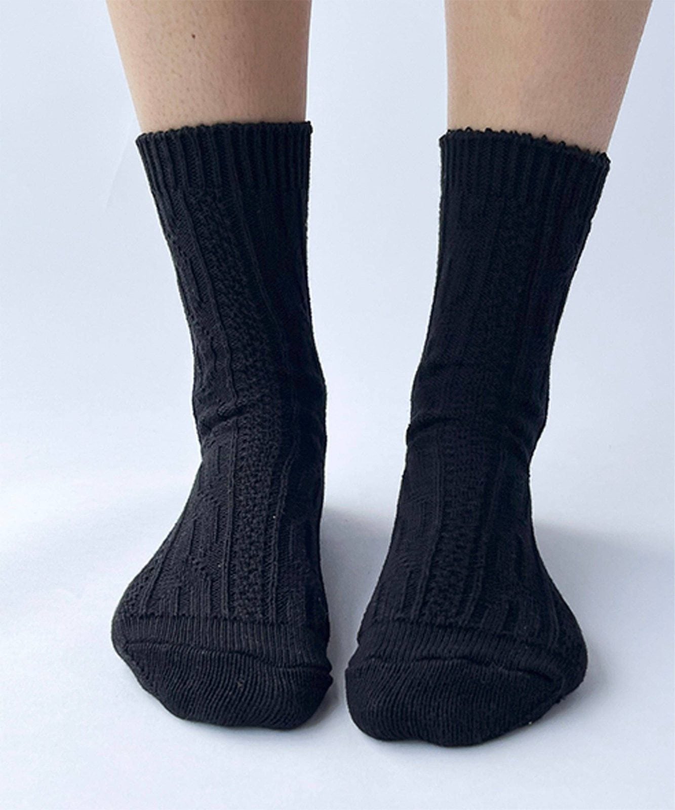 OKAYOK 100% Cotton Jenny Crew Socks OKAYOK S/M Black