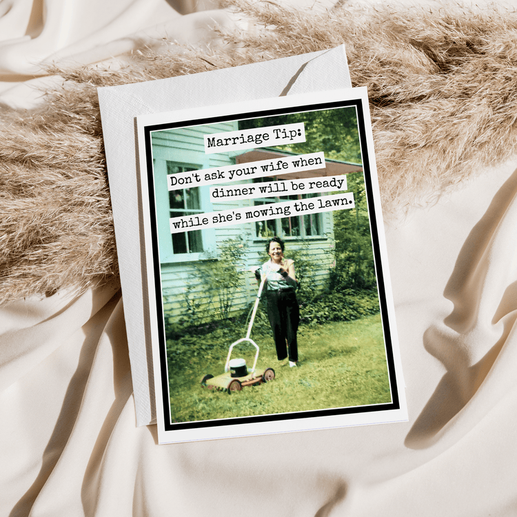 CARD. Marriage Tip. Funny Greeting Card. Anniversary. Greeting Cards Raven&