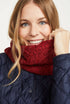Newport Aran Cable Snood - Rua Red Scarves Aran Woollen Mills