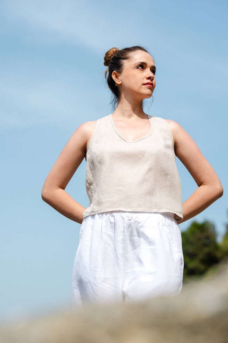 Black Crossed Back Tank Top Tanks Moa