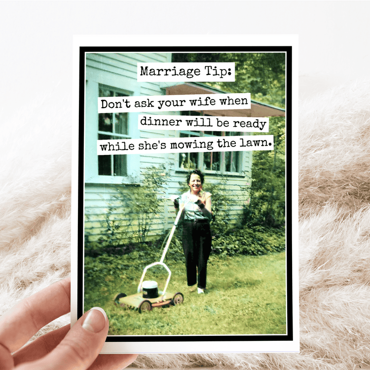 CARD. Marriage Tip. Funny Greeting Card. Anniversary. Greeting Cards Raven&