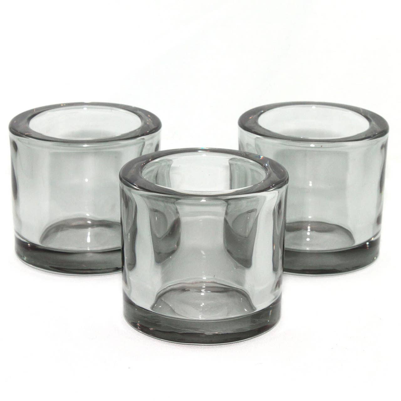 Heavy Glass Votive Holder | Smoke Candle Holders Twilight Collection