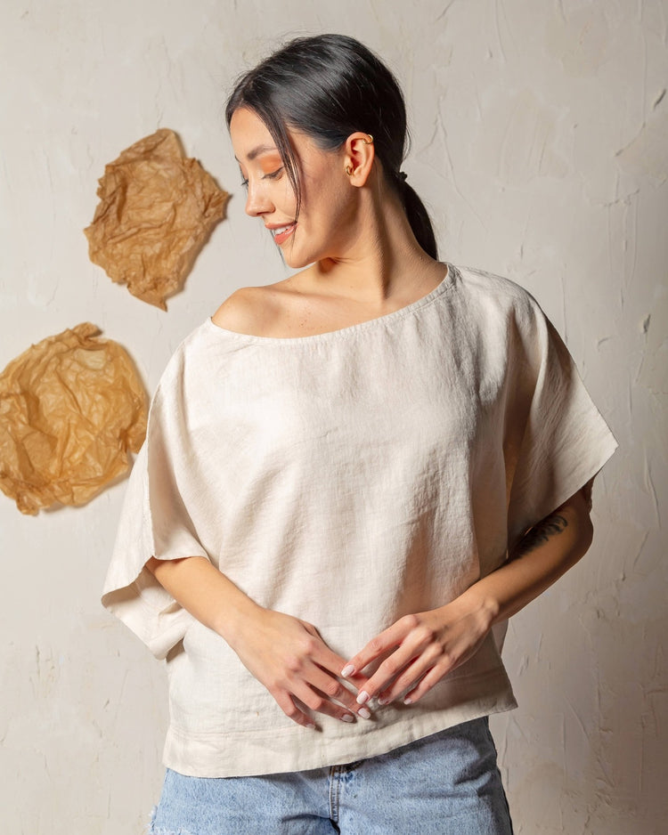 Loomist Pure Linen Boatneck Top Tops Moa