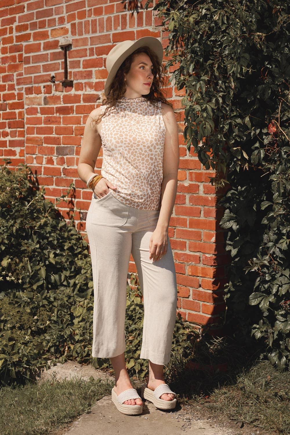 Bowie Tank Top (other colours) Tops Meemoza Orange print XS