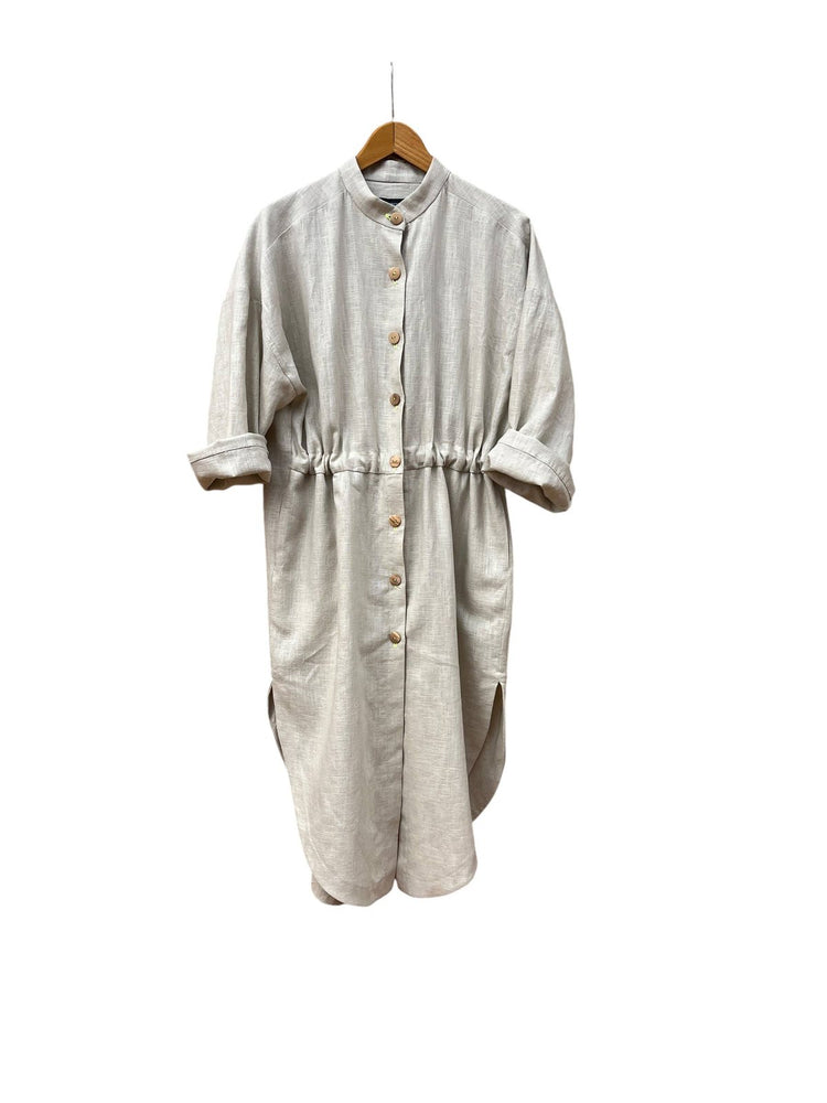 706 TRÉVOL Shirt dress in Organic Canvas Linen CECILIA SÖRENSEN
