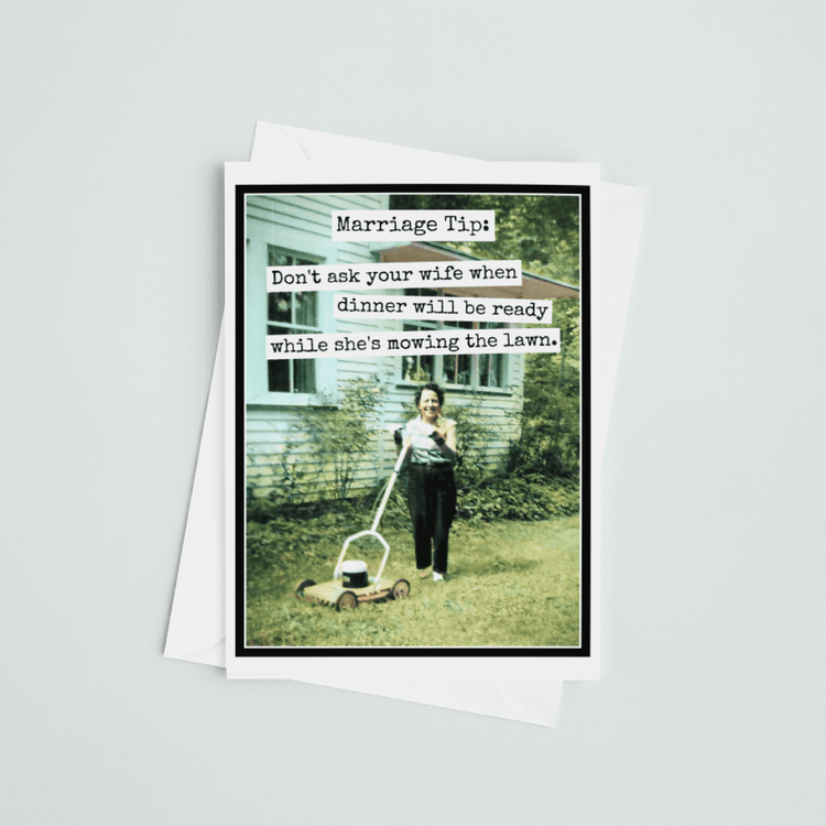 CARD. Marriage Tip. Funny Greeting Card. Anniversary. Greeting Cards Raven&