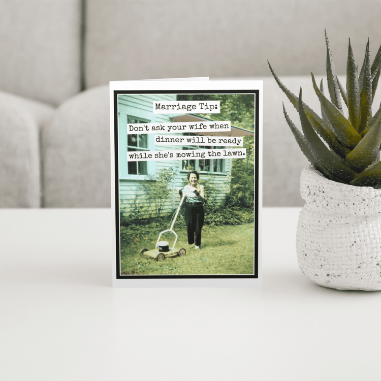 CARD. Marriage Tip. Funny Greeting Card. Anniversary. Greeting Cards Raven&