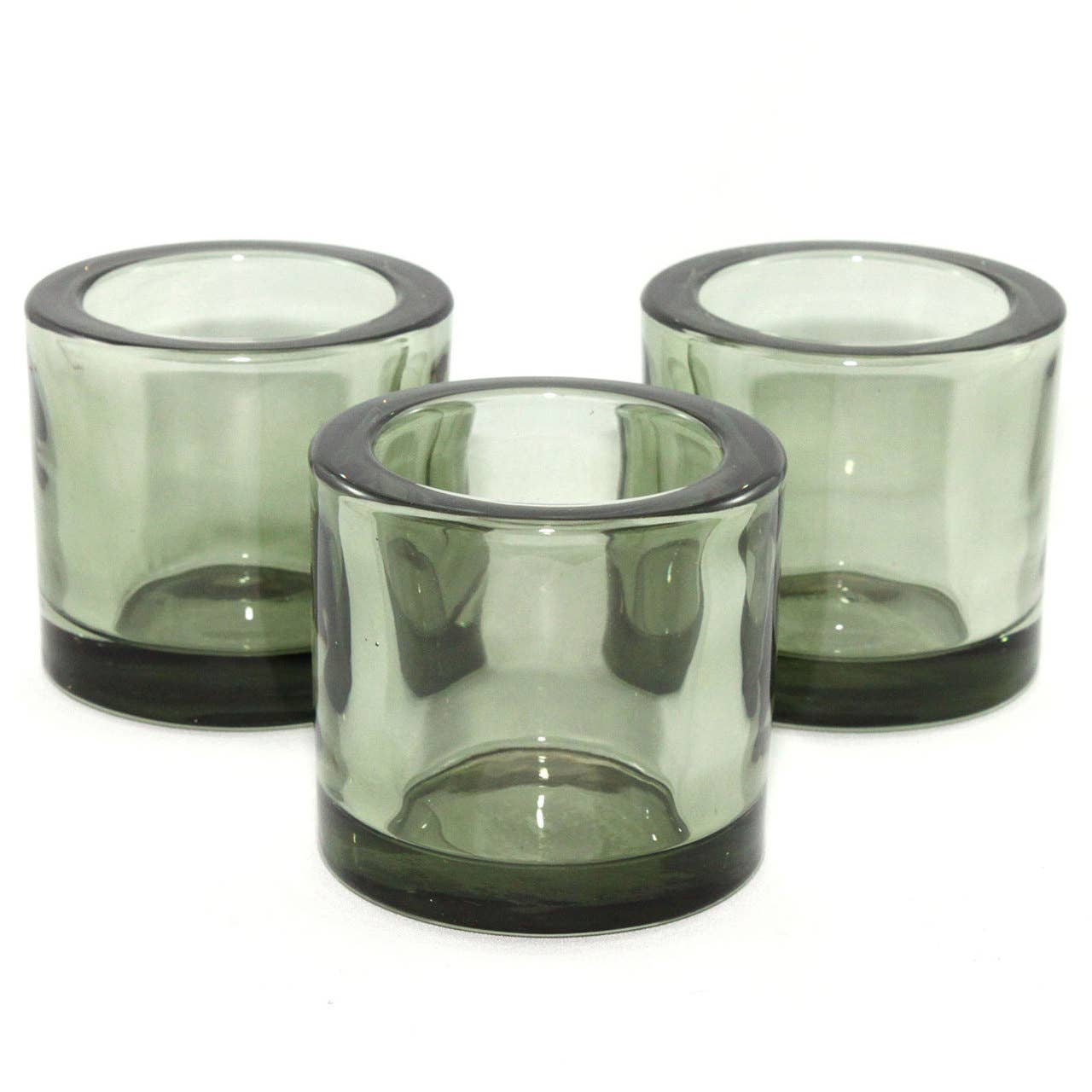 Heavy Glass Votive Holder | Green Candle Holders Twilight Collection