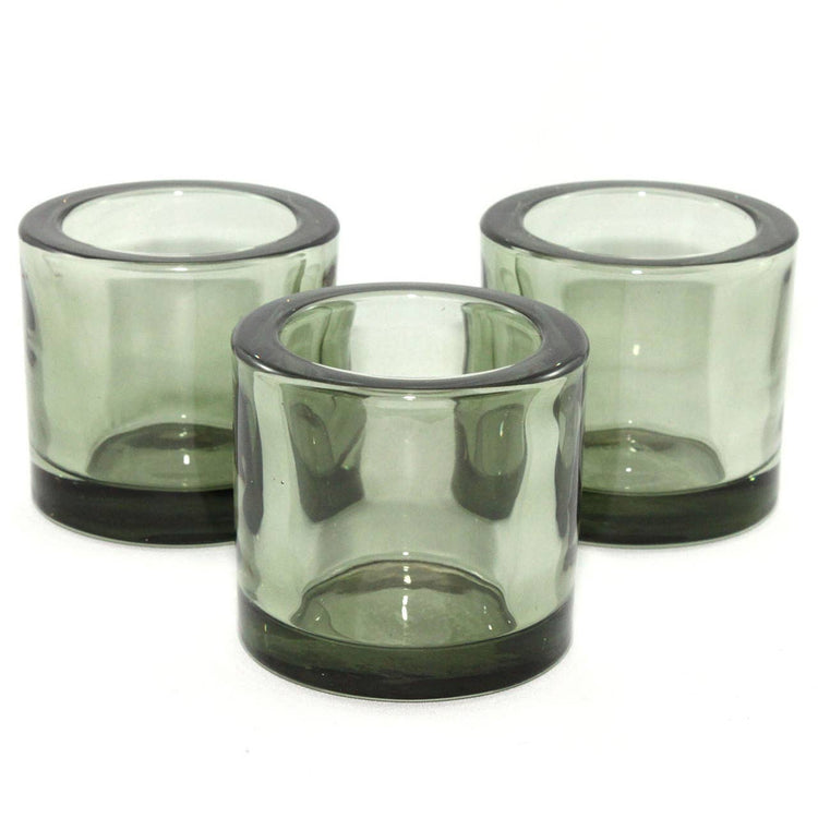 Heavy Glass Votive Holder | Green Candle Holders Twilight Collection