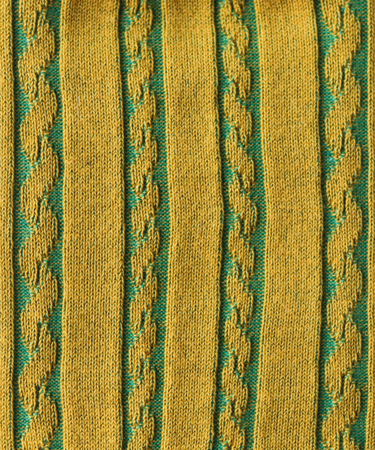 Fall 25 | Cable Cotton Dress Socks OKAYOK M/L Dandelion