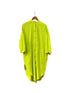 702 COTONER Relaxed shirt dress in organic cotton muslin CECILIA SÖRENSEN Yellow Fluo