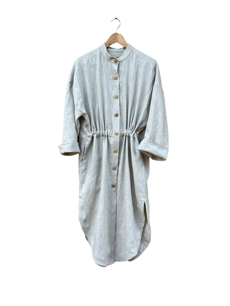 706 TRÉVOL Shirt dress in Organic Canvas Linen CECILIA SÖRENSEN