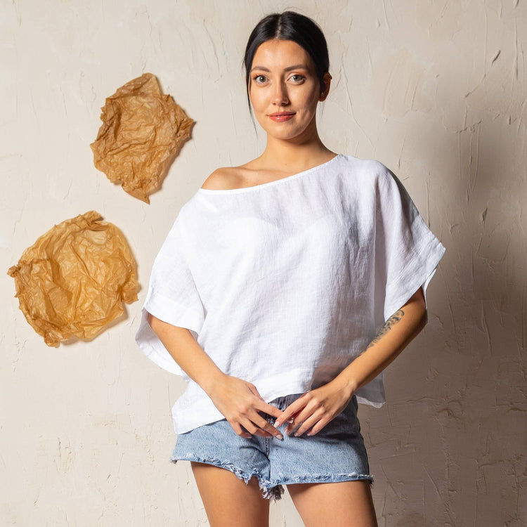 Loomist Pure Linen Boatneck Top Tops Moa
