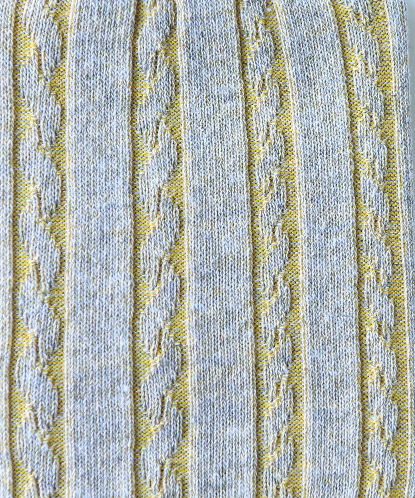 Fall 25 | Cable Cotton Dress Socks OKAYOK S/M Golden Grey