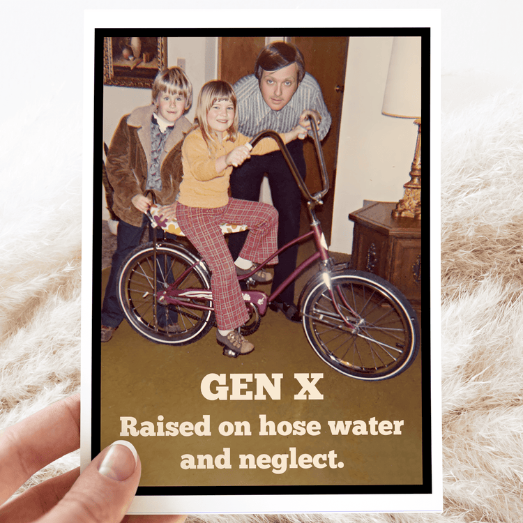 Vintage 70s Greeting Card. Gen X Raised On Hose Water... Greeting Cards Raven&