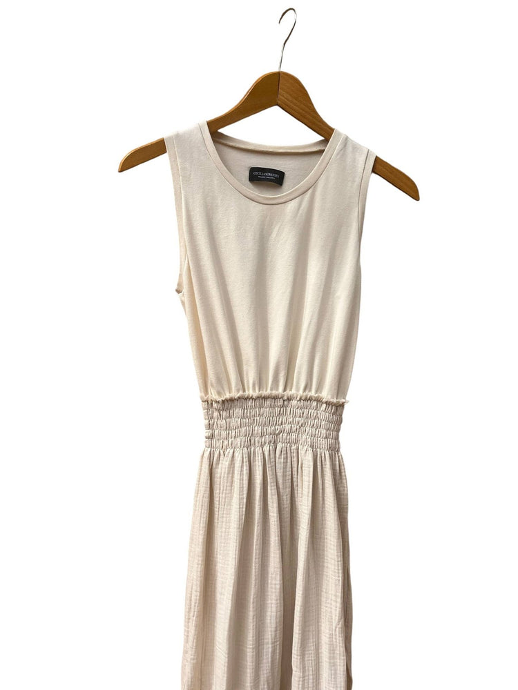 755 TAMARÍ Tank dress in soft organic cotton muslin & jersey CECILIA SÖRENSEN