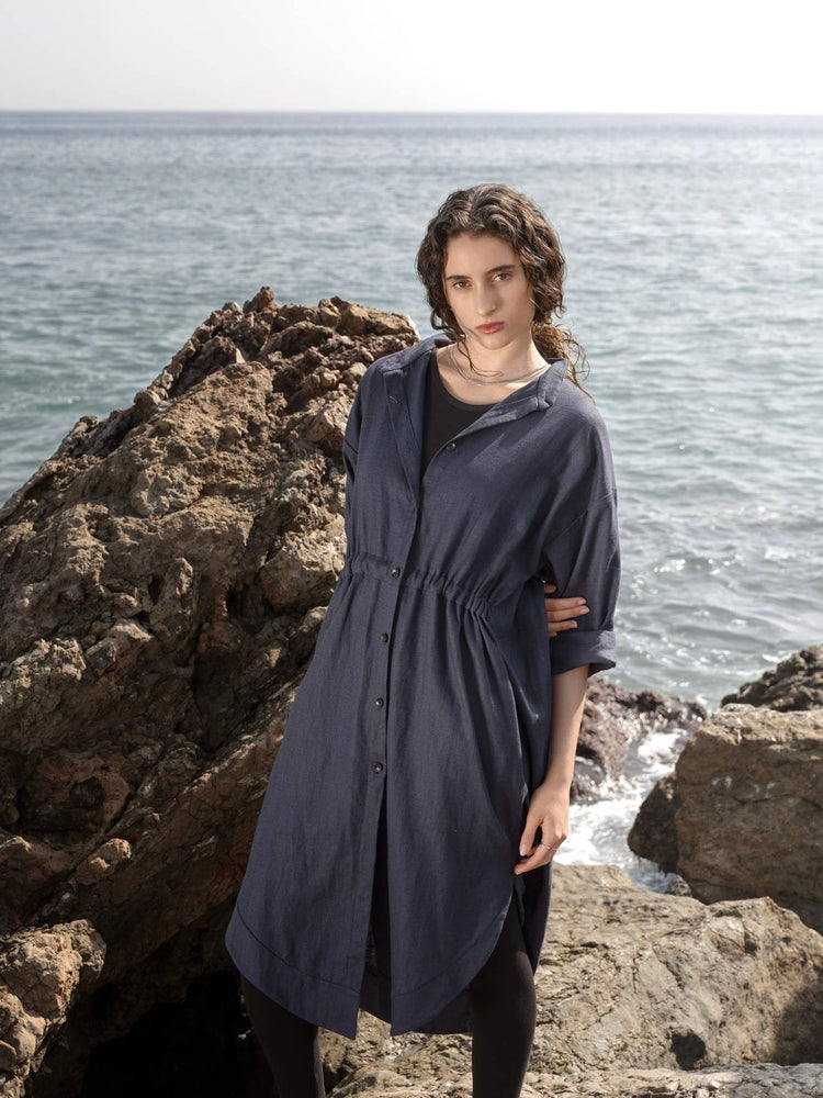 706 TRÉVOL Shirt dress in Organic Canvas Linen CECILIA SÖRENSEN