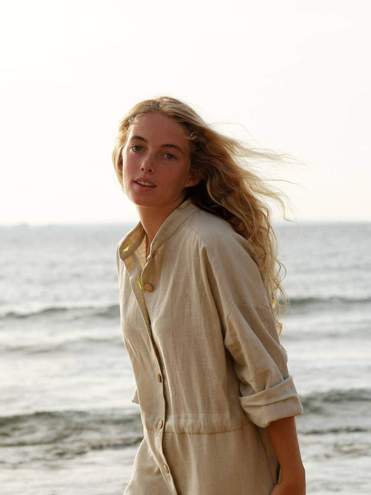 706 TRÉVOL Shirt dress in Organic Canvas Linen CECILIA SÖRENSEN