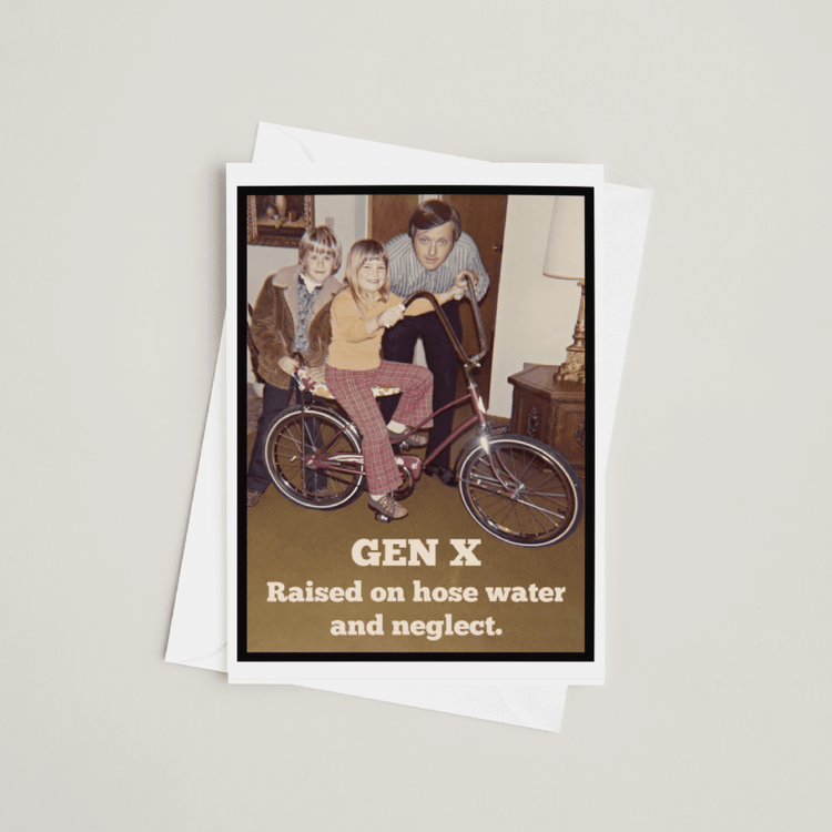 Vintage 70s Greeting Card. Gen X Raised On Hose Water... Greeting Cards Raven&