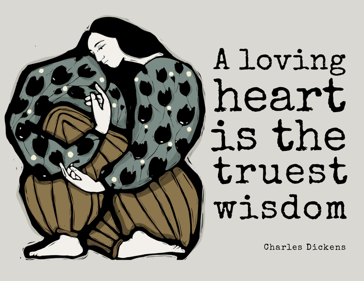 Newfolk & Cabin - Love & Friendship Cards Greeting Cards Newfolk & Cabin A loving heart is the truest wisdom