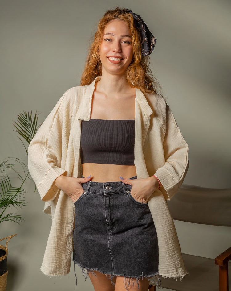 Moon Phases Muslin Kimono Robe Kimono Moa