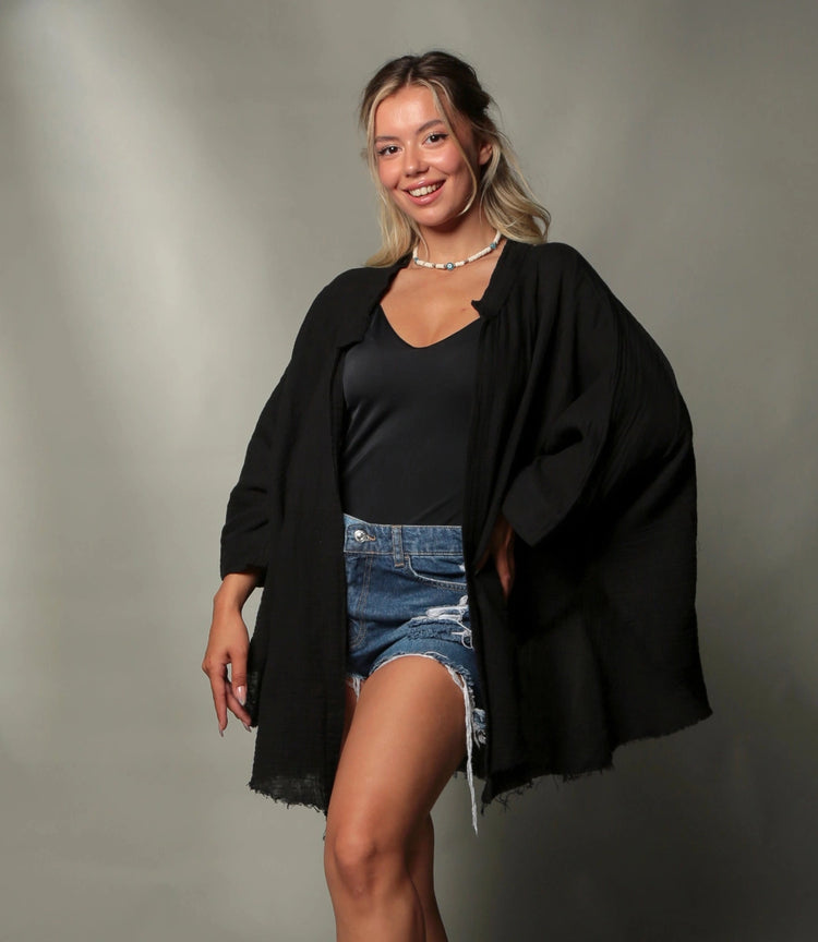 Moon Phases Muslin Kimono Robe Kimono Moa