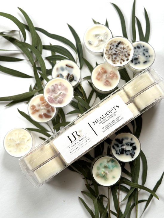 Healights Candles with Gemstones Candles Louna Rose