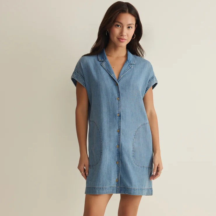 Z Supply Napa Denim Dress Dresses Z Supply X Small