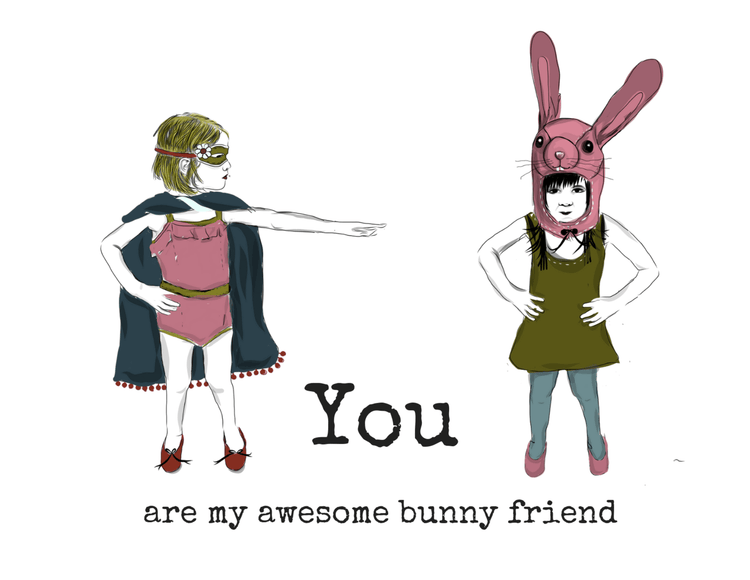 Newfolk & Cabin - Love & Friendship Cards Greeting Cards Newfolk & Cabin You are my awesome bunny friend