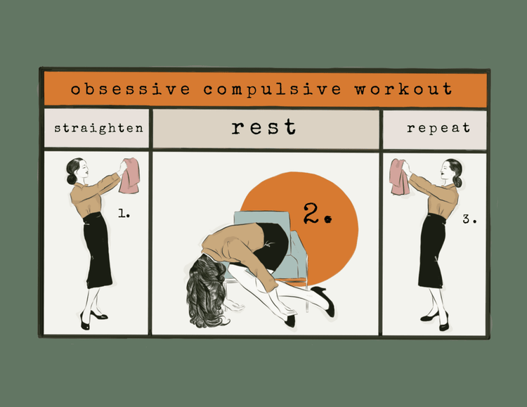 Newfolk & Cabin - Funny Cards Greeting Cards Newfolk & Cabin Obsessive compulsive workout