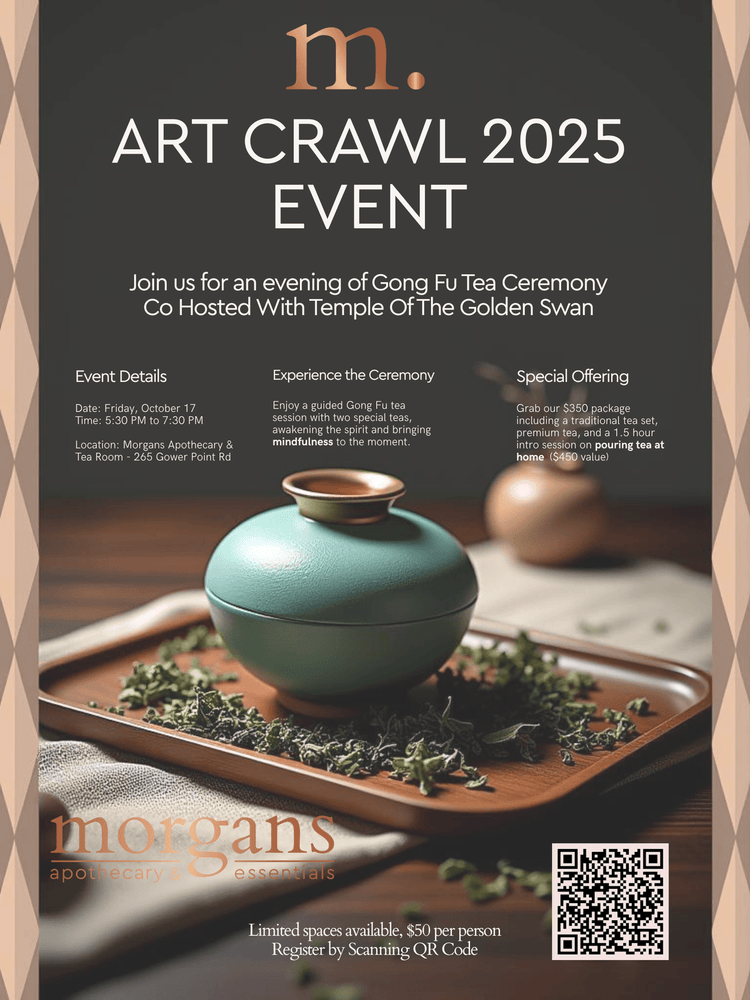 Morgans Apothecary Art Crawl Tea Ceremony Gift Cards Morgans Apothecary