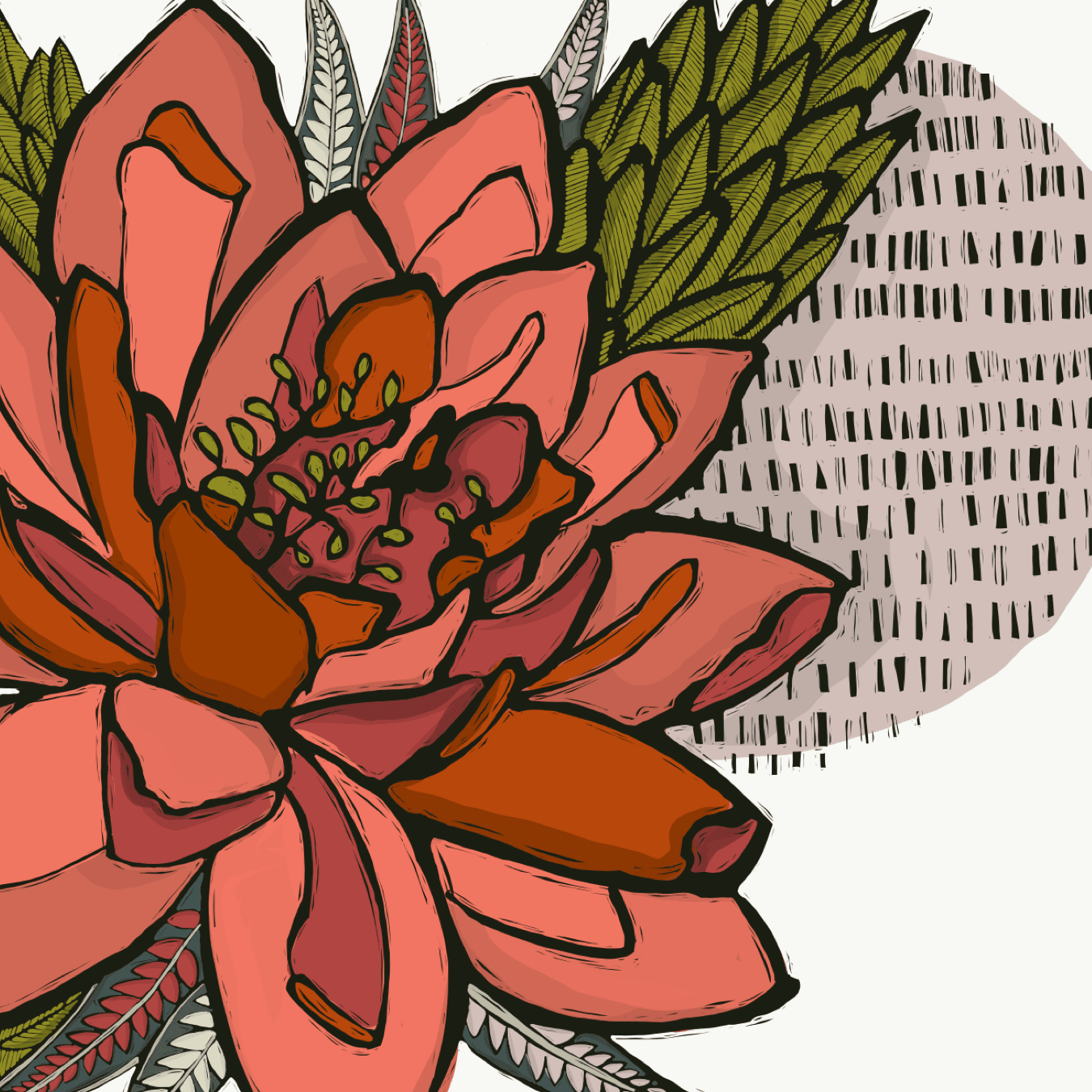 Newfolk & Cabin Art Prints Art Prints Newfolk & Cabin Red Peony Square Print