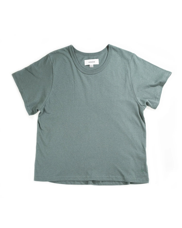 The Circular Crop Tee T Shirts Anian Sage XSmall