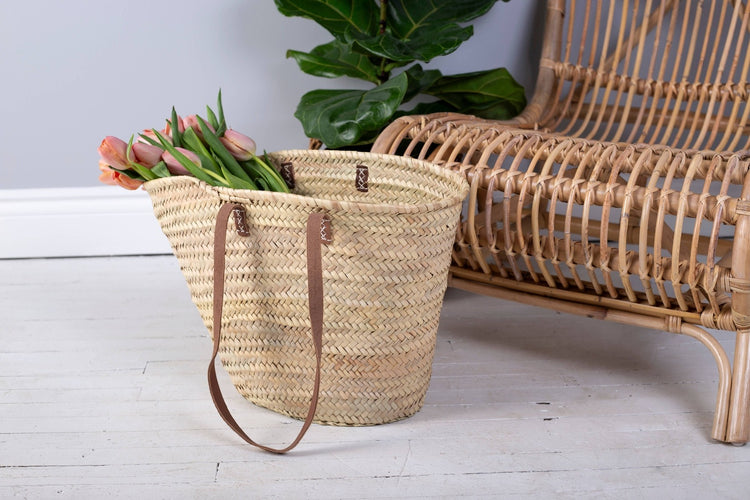 STRAW MARKET BAG SHOULDER Bacon Basketware