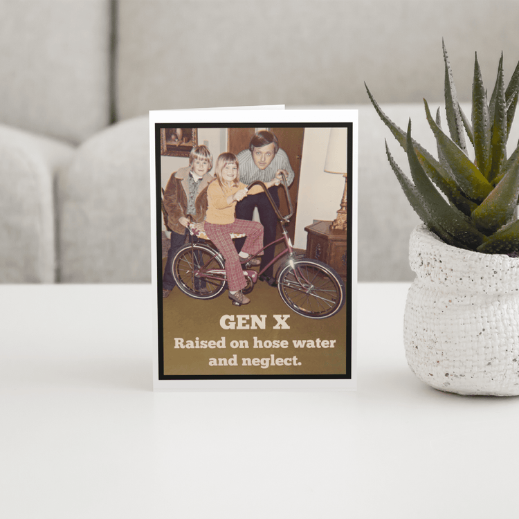 Vintage 70s Greeting Card. Gen X Raised On Hose Water... Greeting Cards Raven&