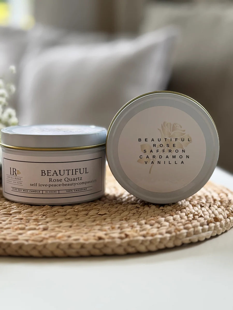 Gem Stone Candles - I Am Beautiful Candles Louna Rose