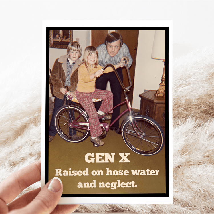 Vintage 70s Greeting Card. Gen X Raised On Hose Water... Greeting Cards Raven&