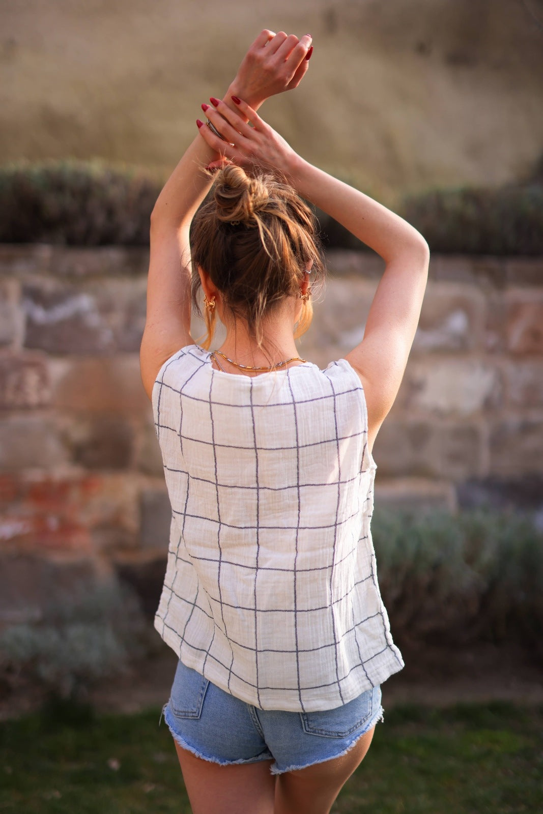 Sleeveless Crinkle Blouse Top Tops Moa
