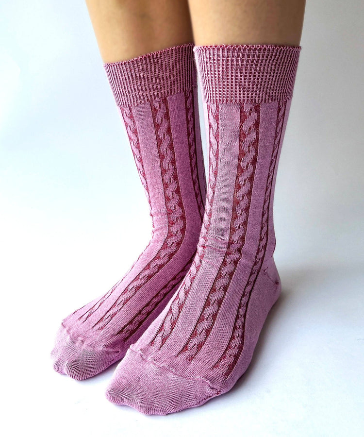 Fall 25 | Cable Cotton Dress Socks OKAYOK