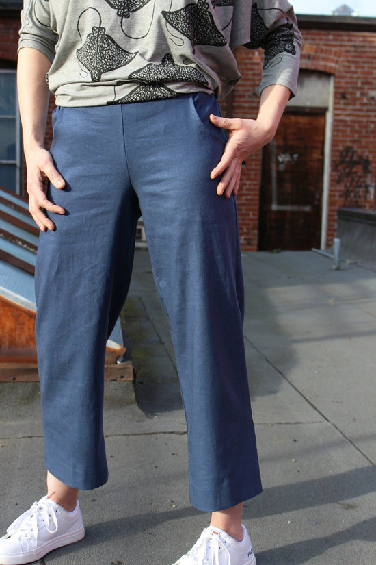 Smoking Lily High Waisted Elsbeth Trousers Pants Smoking Lily Navy Small 