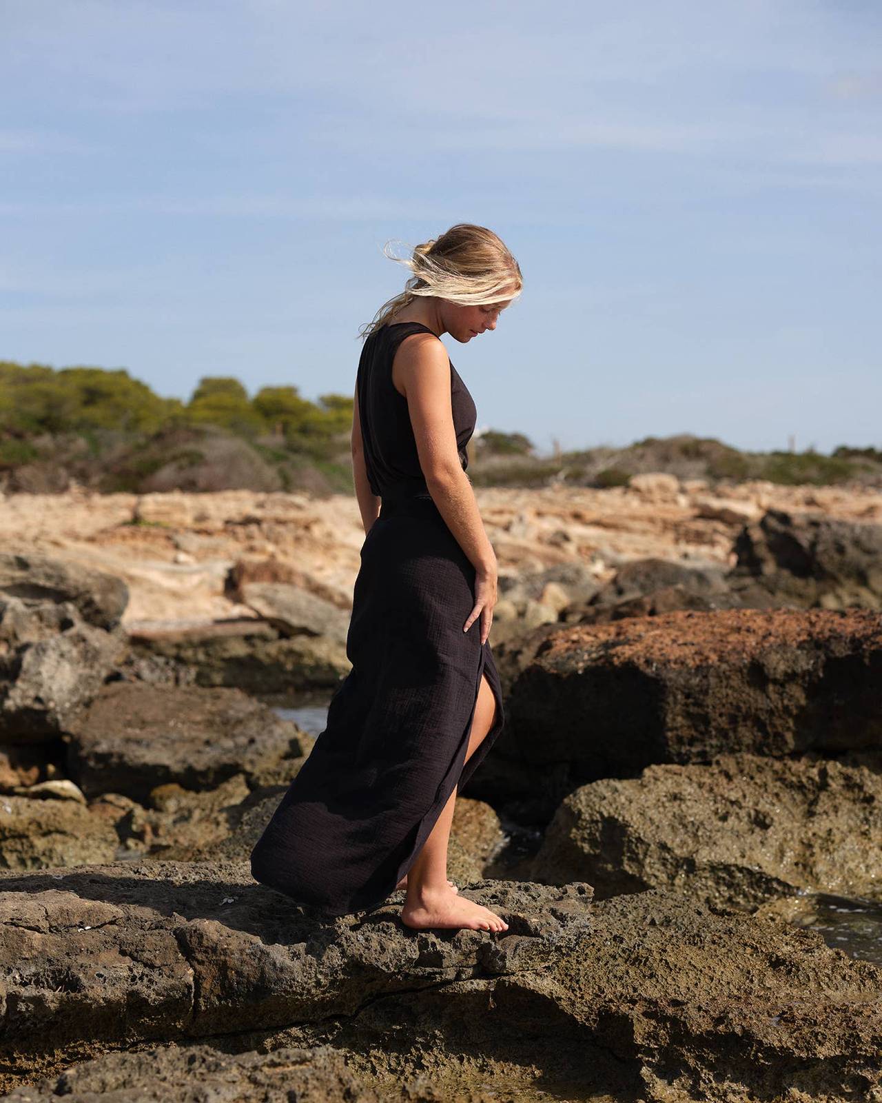 500 FAVA Wrap skirt in soft organic cotton muslin /linen Skirt CECILIA SÖRENSEN
