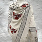 Loomist Wood Block Printed Linen Wrap Scarf loom.ist