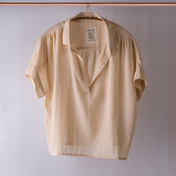 Loomist Sile Collared Top Tops loom.ist